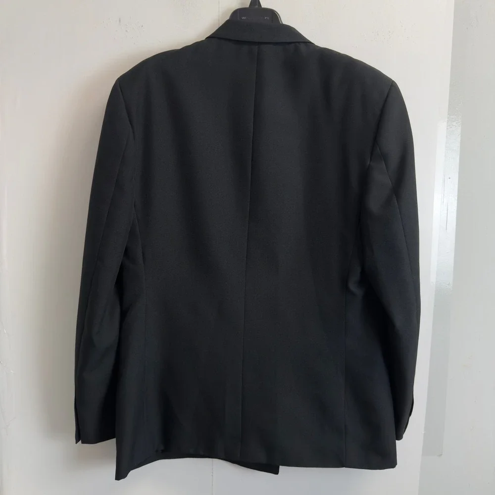 Dino Divinci Mens 44L Double Breasted Tuxedo Jacket Satin Peak Lapel‎ Blazer